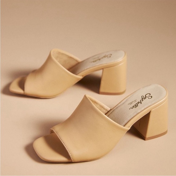 SEYCHELLES Adapt Sandal Heels in Vachetta Tan Leather - Picture 1 of 8